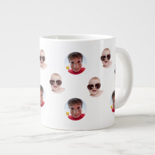 Jumbo Funny Baby Kids Family Face 2 Photos Giant Coffee Mug