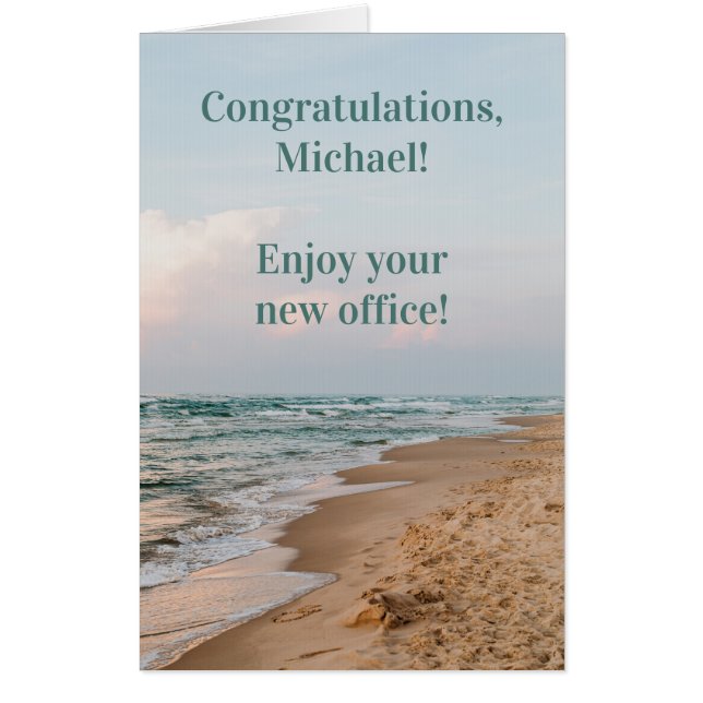 Jumbo Funny Beach Retirement Card (Front)