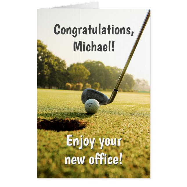 Jumbo Funny Golf Retirement Card (Front)