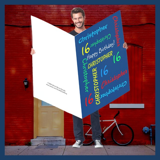  JUMBO GIANT BIG HUGE Large Birthday Any Name Age Card (Creator Uploaded)