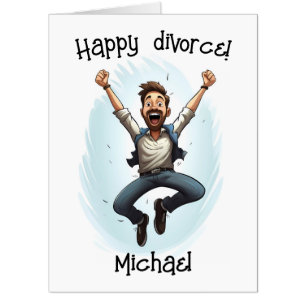 JUMBO GIANT HUGE Customizable Divorce Card for Him