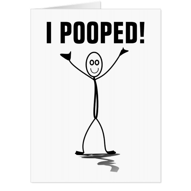 JUMBO GIANT I POOPED FUNNY BIRTHDAY CARDS (Front)