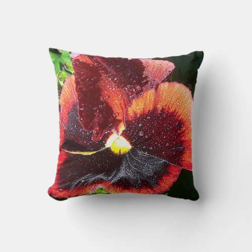 Jumbo Giant Pansy Flower Pillow