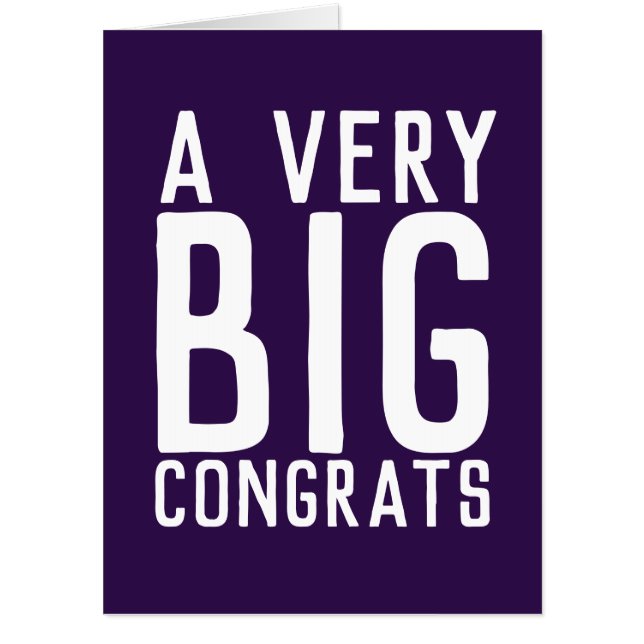 JUMBO GIANT WEDDING CONGRATS CARD (Front)