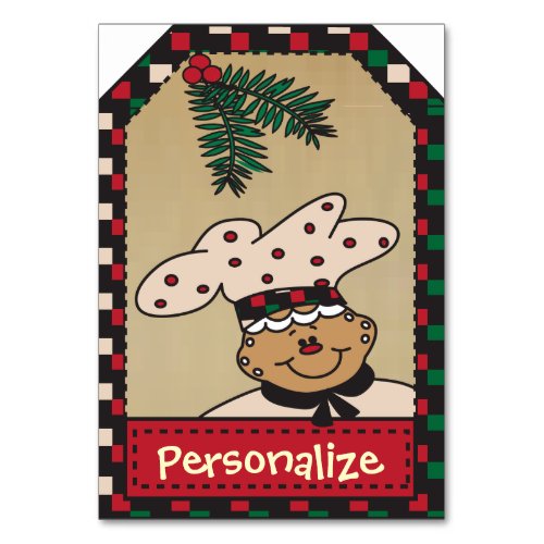 Jumbo Gingerbread Gift Tag Table Number
