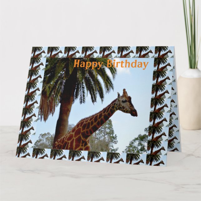 Jumbo Giraffes Birthday Card, Card (Front)