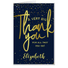 Jumbo Glamorous Very Big Thank You Navy Gold