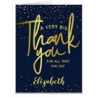 Jumbo Glamorous Very Big Thank You Navy Gold