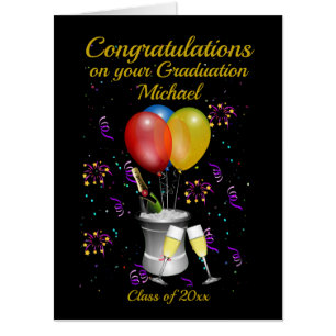 Jumbo Graduation Celebration Black Card
