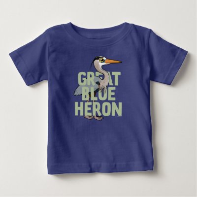 Jumbo Great Blue Heron Baby T-Shirt