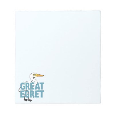 Jumbo Great Egret Notepad