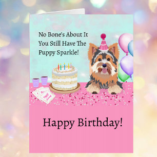 Jumbo Happy Birthday Australian Terrier With Cake Card