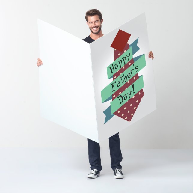 Jumbo Happy Father's Day Card - Giant Tie (In Situ)