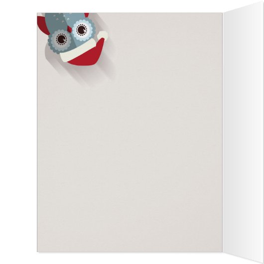 Jumbo Happy Owlidays Christmas Card (Inside (Left))