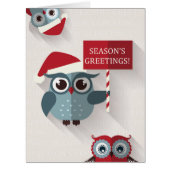 Jumbo Happy Owlidays Christmas Card (Front)