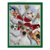 Jumbo Holiday Animal Selfie Christmas Card (Front)
