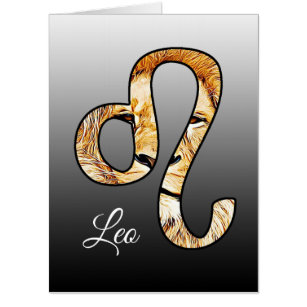 Jumbo Horoscope Sign Leo Birthday Card