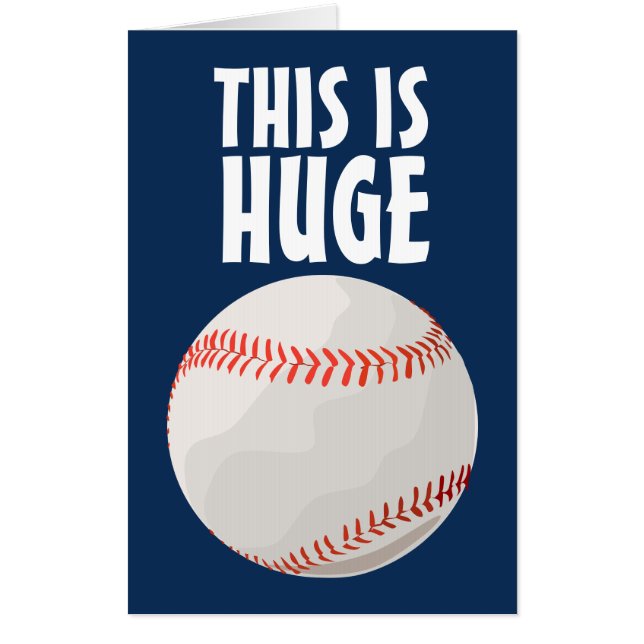 JUMBO HUGE BIRTHDAY BASEBALL GREETING CARDS (Front)