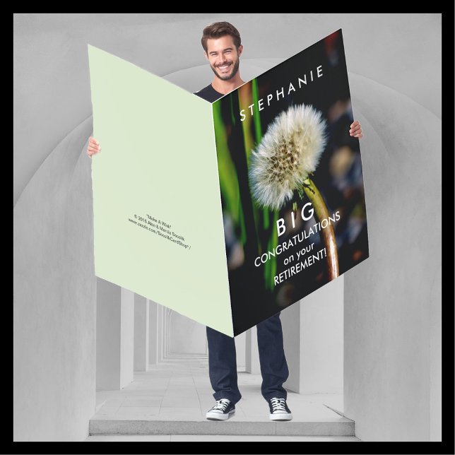 JUMBO HUGE GIANT BIG Make A Wish Name Retirement Card (Creator Uploaded)