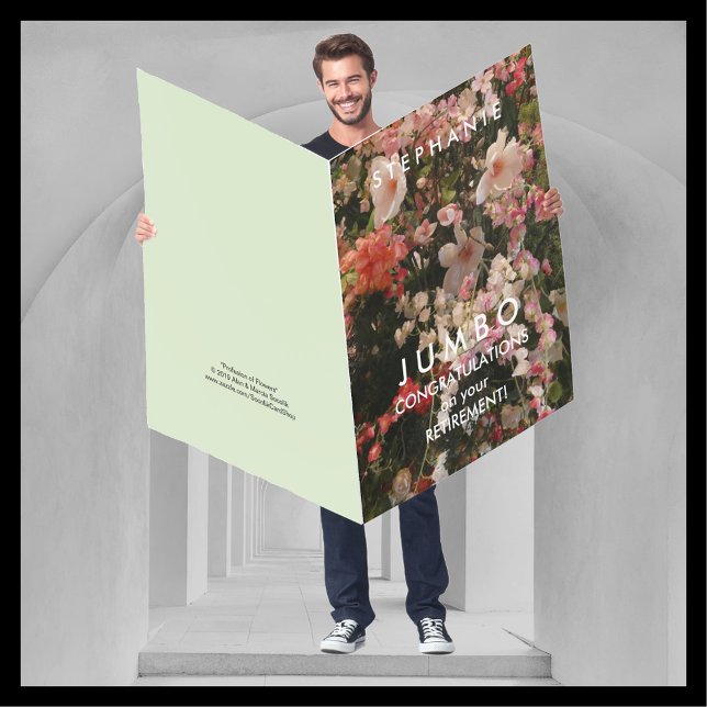 JUMBO Huge Retirement Congratulations Flowers Name Card (Creator Uploaded)