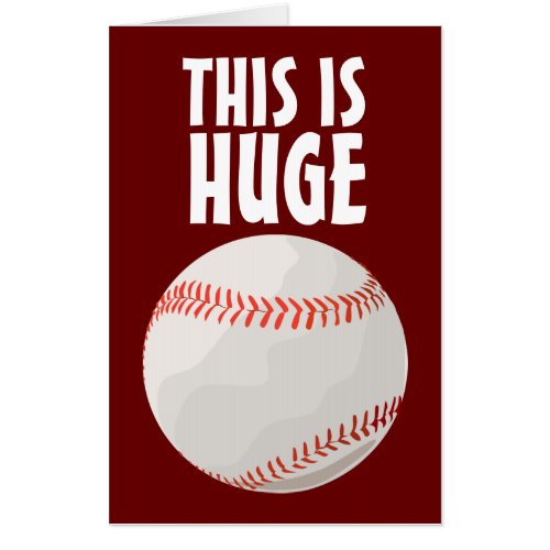 JUMBO HUGE WEDDING BASEBALL COUPLE CONGRATULATIONS CARD