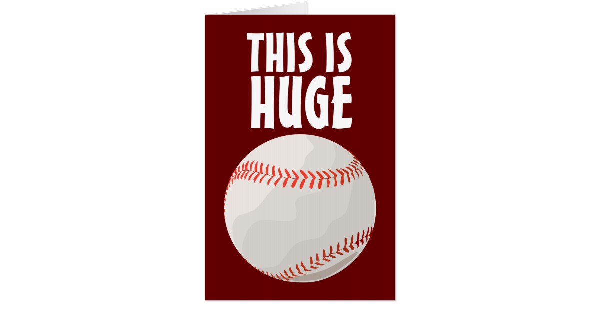 JUMBO HUGE WEDDING BASEBALL COUPLE CONGRATULATIONS CARD | Zazzle