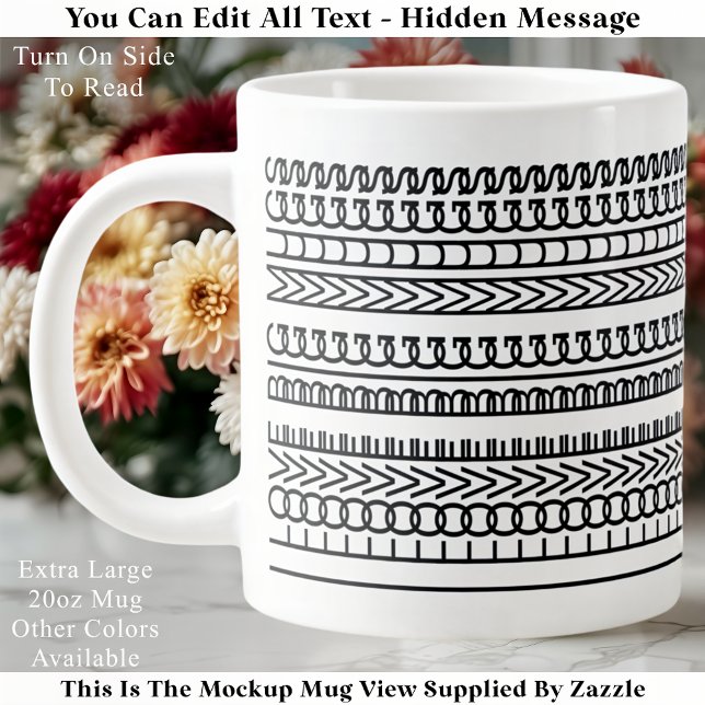 Jumbo I Love Big Mugs Custom Hidden Message Funny (Creator Uploaded)