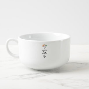 Jumbo It's never too Latte Tea coffee Cup Mug