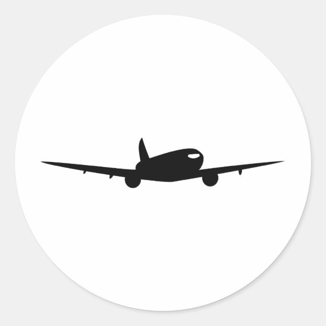 Jumbo Jet Classic Round Sticker (Front)