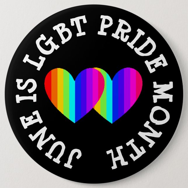 Jumbo June is LGBT Pride Month Button (Front)