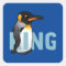 Jumbo King Penguin Square Sticker