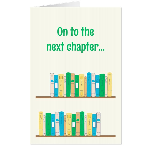 Jumbo librarian retirement card (Front)