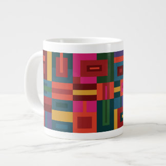 Jumbo Log Cabin Quilt Pattern Giant Coffee Mug