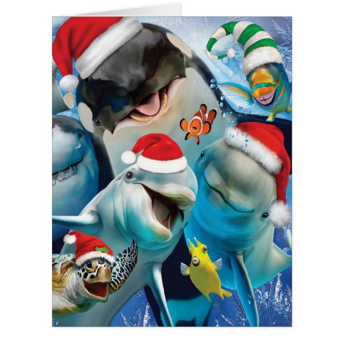 Jumbo Merry Christmas to Zoo Christmas Card