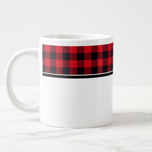 Jumbo Mug-Buffalo Plaid Giant Coffee Mug (Left)
