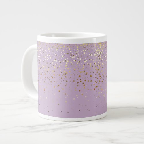 Jumbo Mug_Petite Golden Stars_LVNDR Giant Coffee Mug