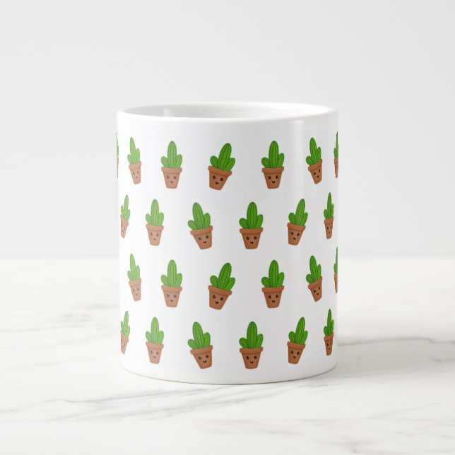Jumbo Mug with Cactus Pattern (Front)