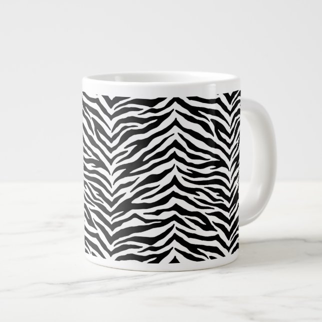 Jumbo Mug-Zebra Print Giant Coffee Mug (Front Right)