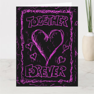 Jumbo Neon Pink "You Are The One" Poetry Card