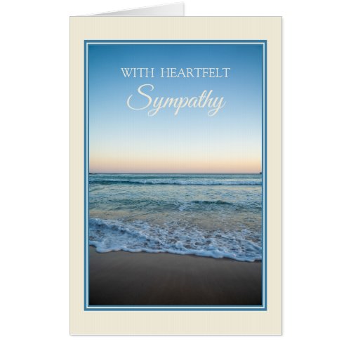 Jumbo Ocean Waves Sympathy Card