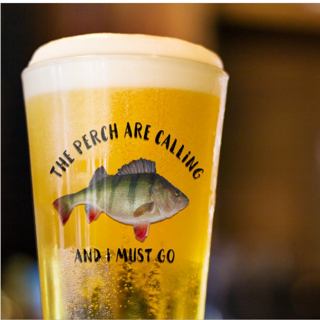 Jumbo Perch Fishing Sports Hobby Men's Glass (Creator Uploaded)