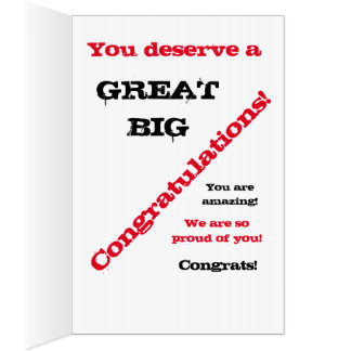 Jumbo Personalized Graduation card
