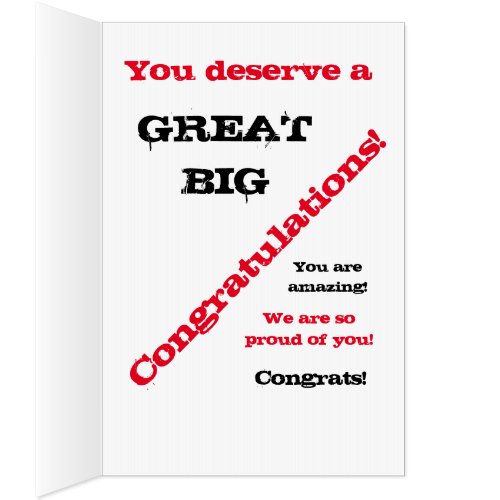 Jumbo Personalized Graduation card