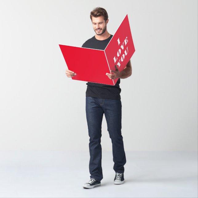 Jumbo Personalized I LOVE YOU Card Valentines day (In Situ)