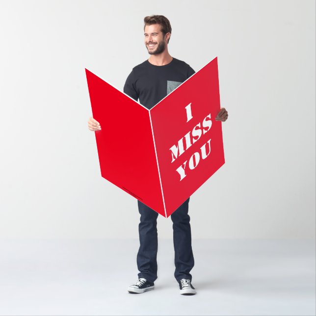 Jumbo Personalized I miss YOU Card Valentines day (In Situ)