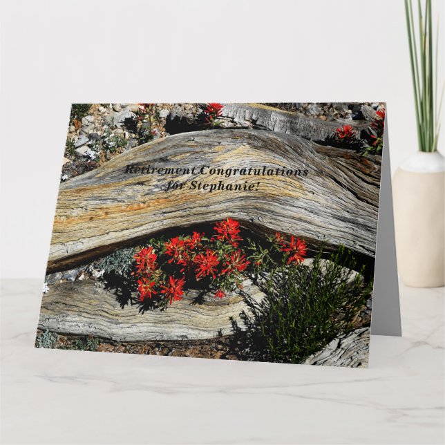 JUMBO Personalized Name Retirement Congratulations Card (Front)