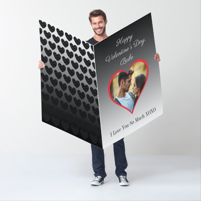 Jumbo Personalized Photo Valentines Day  Card (In Situ)