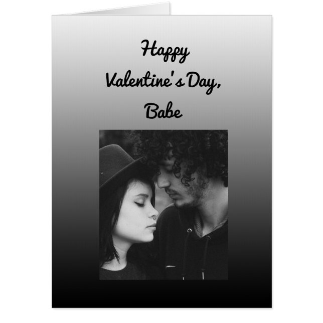 Jumbo Personalized Photo Valentines Day "Card Card (Front)