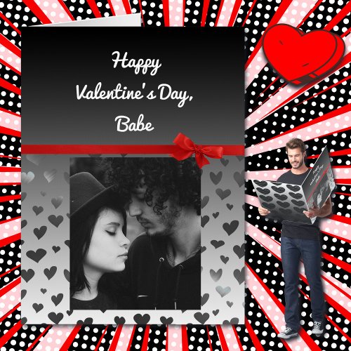 Jumbo Personalized Photo Valentines Day Card Card