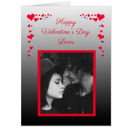 Jumbo Personalized Photo Valentines Day Card Card